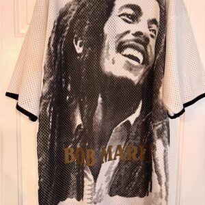 Bob Marley Graphic Men's Shirt - Black and White